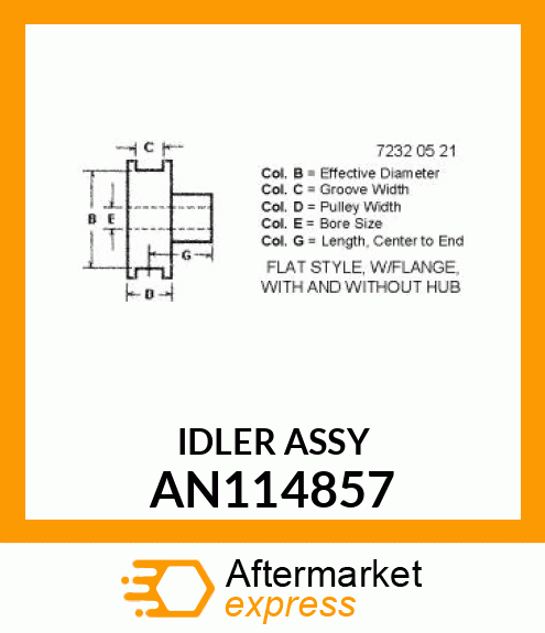 IDLER ASSY AN114857