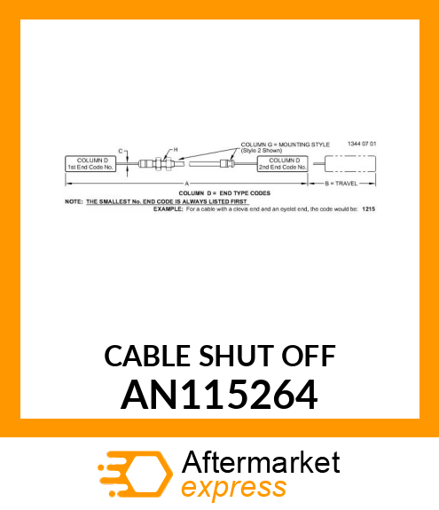 CABLE SHUT OFF AN115264