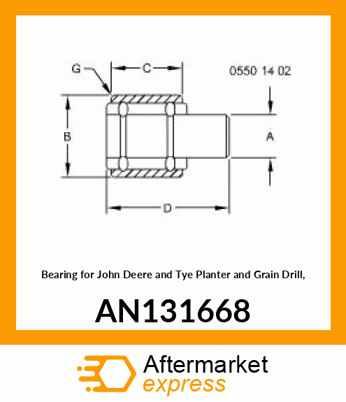 BALL BEARING, WATER PUMP AN131668