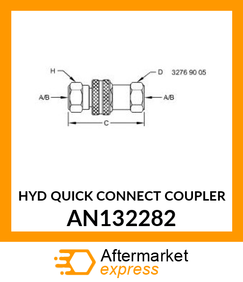 Hyd Quick Connect Coupler AN132282
