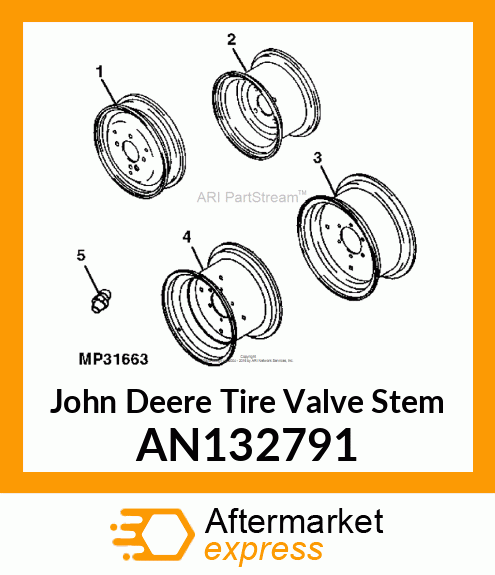 VALVE TUBELESS TIRE AN132791