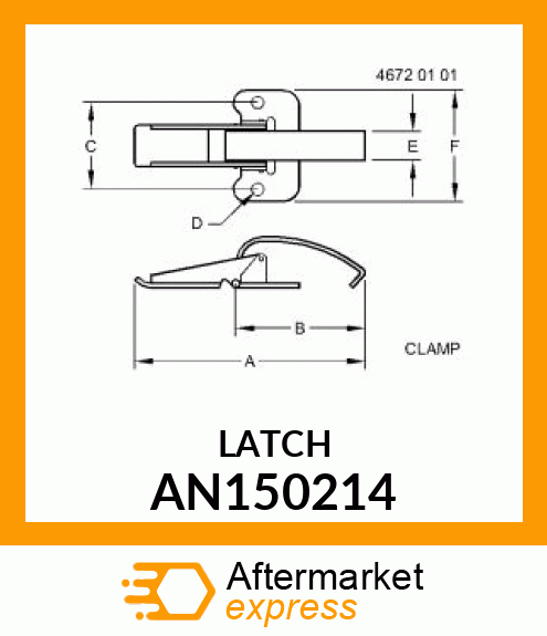 CLAMP ASSEMBLY HOOK W/SLOTS AN150214