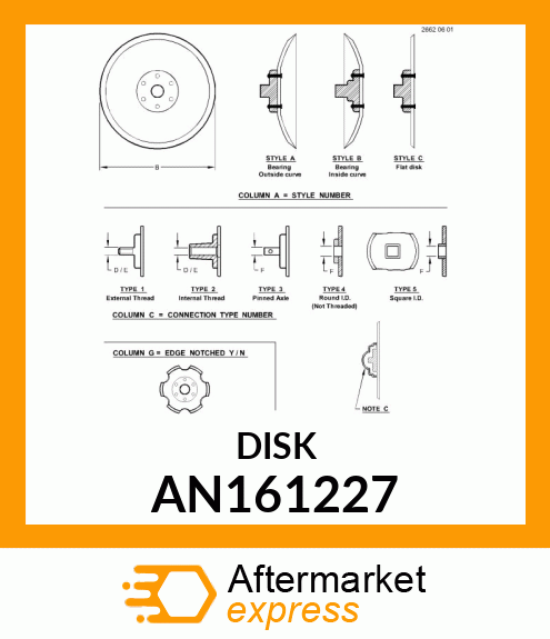 DISK WITH BRG CASE SEMI AN161227