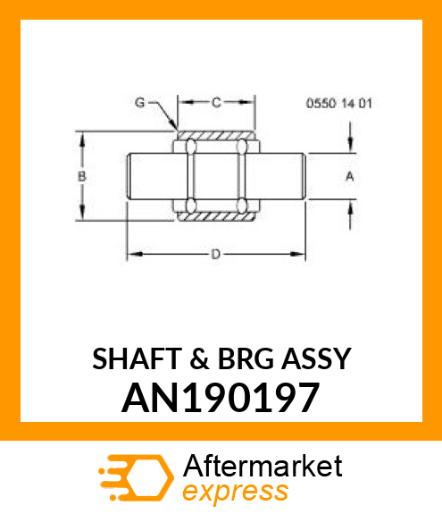 SHAFT amp; BRG ASSY AN190197