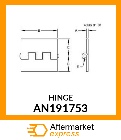 HINGE, DOOR AN191753