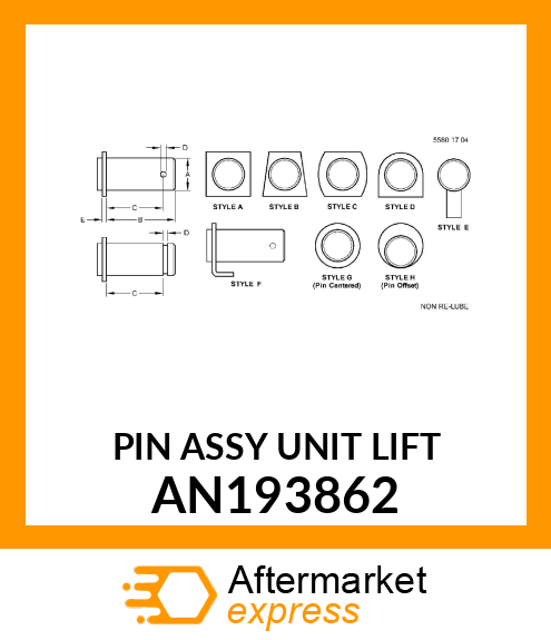 PIN ASSY UNIT LIFT AN193862