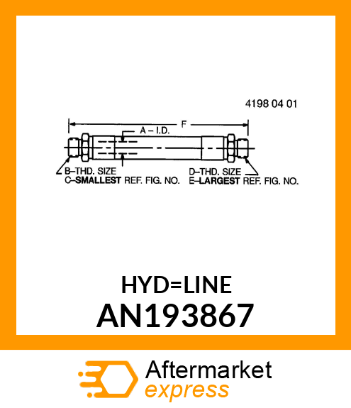 HYDRAULIC HOSE AN193867