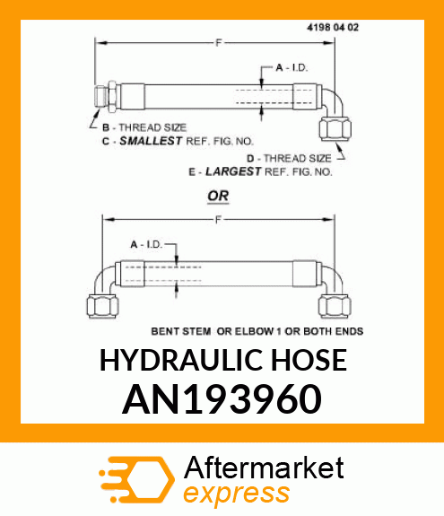 HYDRAULIC HOSE AN193960