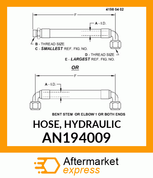 HOSE, HYDRAULIC AN194009