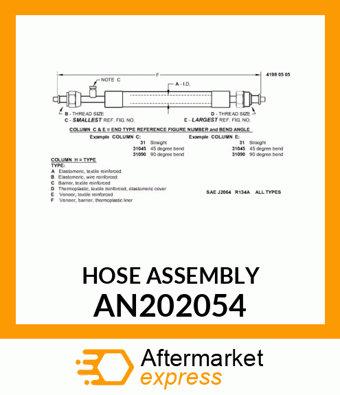 HOSE ASSY AN202054