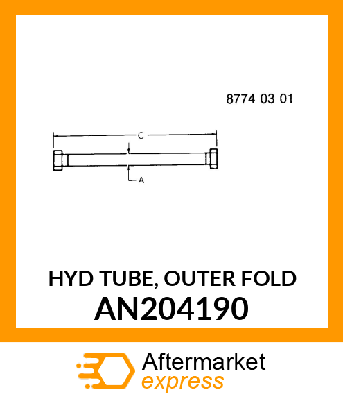 HYD TUBE, OUTER FOLD AN204190