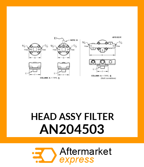 HEAD ASSY FILTER AN204503