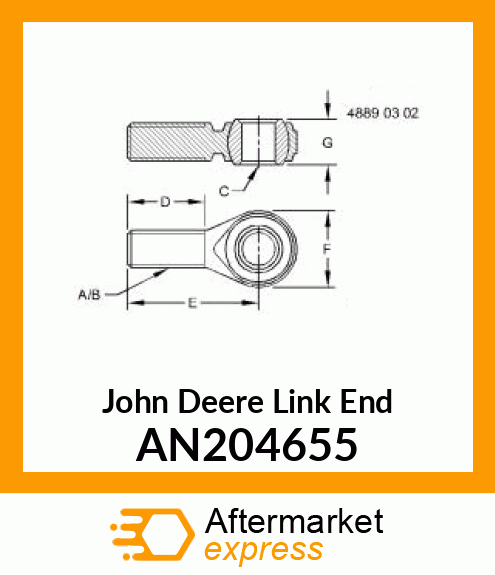 LINK END, ROD END, SPHERICAL AN204655