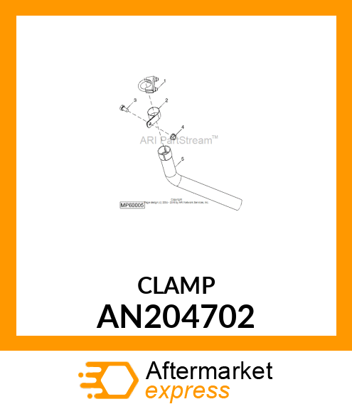 CLAMP, MUFFLER 1.50 JDN389 AN204702