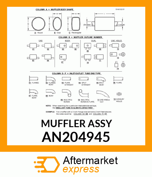 MUFFLER ASSY AN204945