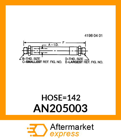 HYDRAULIC HOSE AN205003