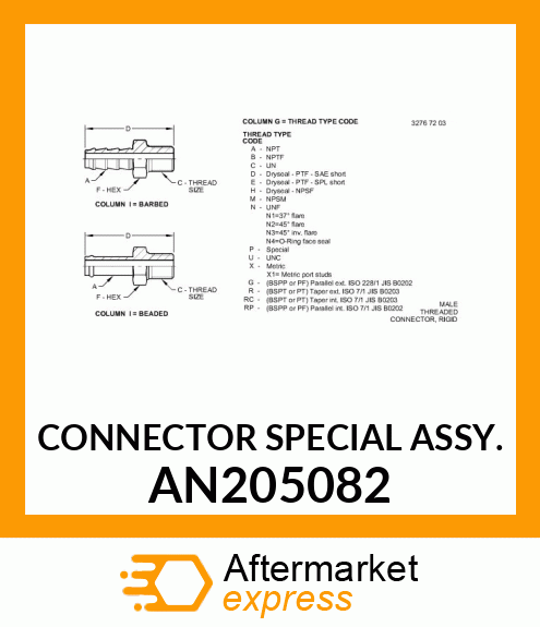 CONNECTOR SPECIAL ASSY. AN205082
