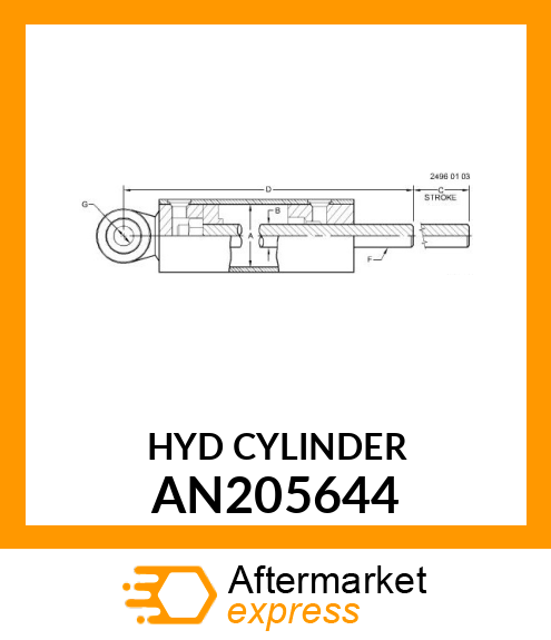 CYLINDER ASSY., OUTER FOLD AN205644