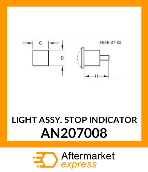 LIGHT ASSY. STOP INDICATOR AN207008