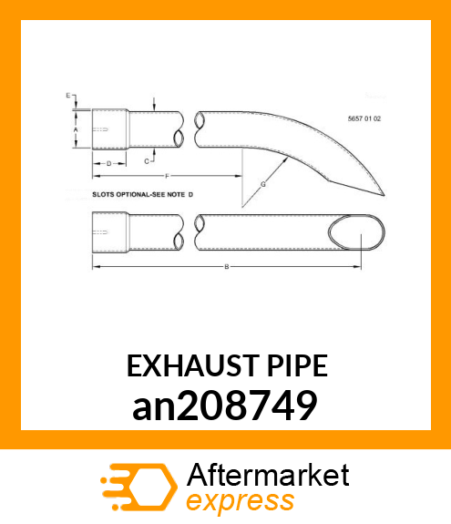 EXHAUST PIPE an208749