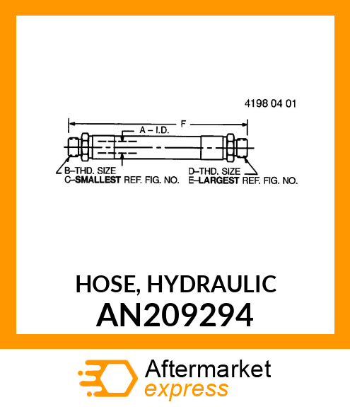 HOSE, HYDRAULIC AN209294