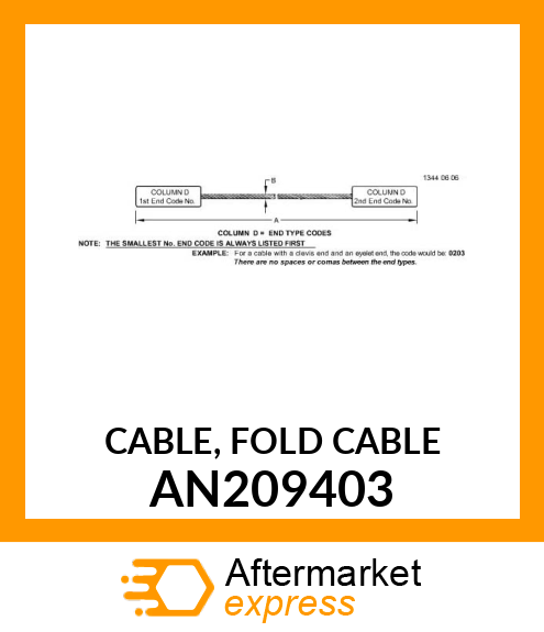 CABLE, FOLD CABLE AN209403