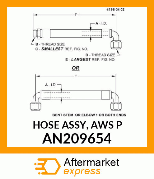 HOSE ASSY, AWS P AN209654