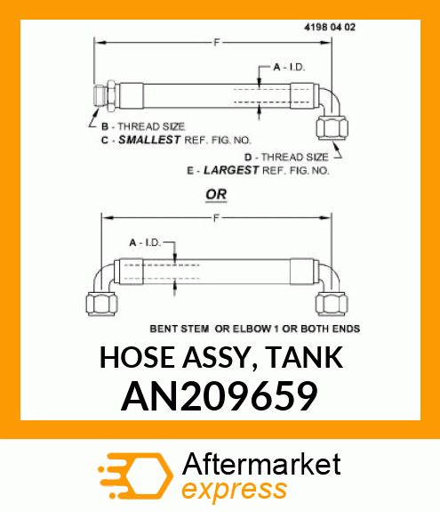 HOSE ASSY, TANK AN209659