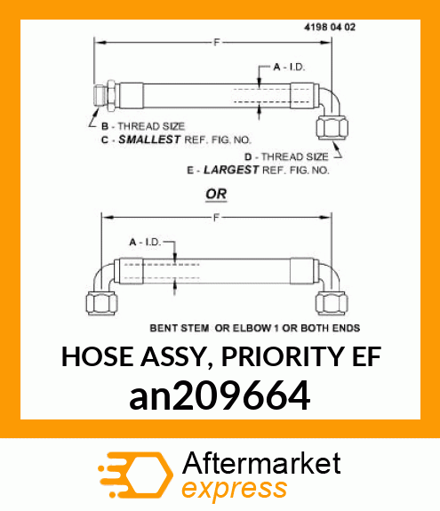 HOSE ASSY, PRIORITY EF an209664