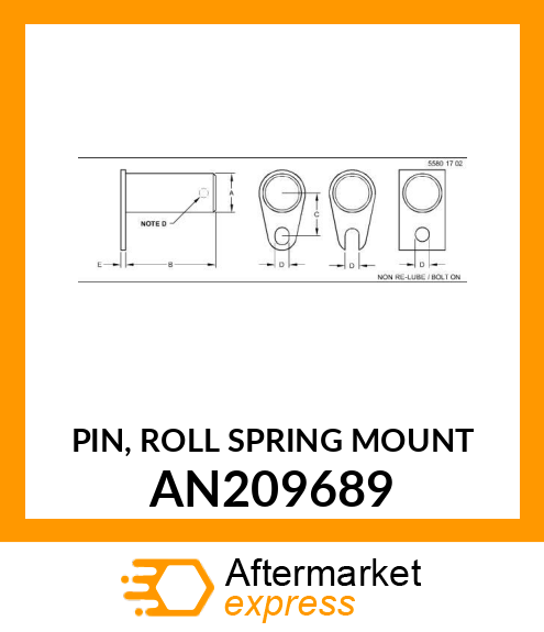 PIN, ROLL SPRING MOUNT AN209689