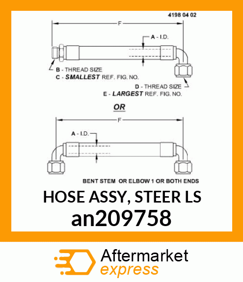 HOSE ASSY, STEER LS an209758