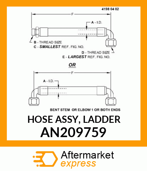 HOSE ASSY, LADDER AN209759