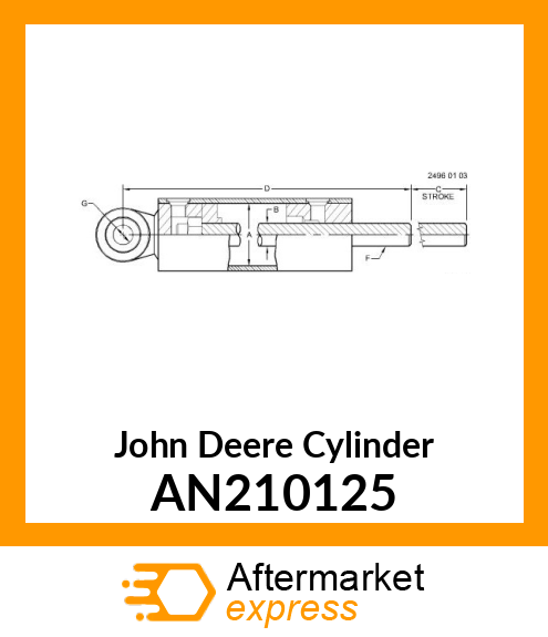 CYLINDER 3 1/2 X 10 O AN210125