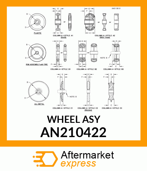 WHEEL ASSY AN210422