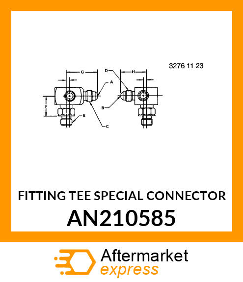 FITTING TEE SPECIAL CONNECTOR AN210585