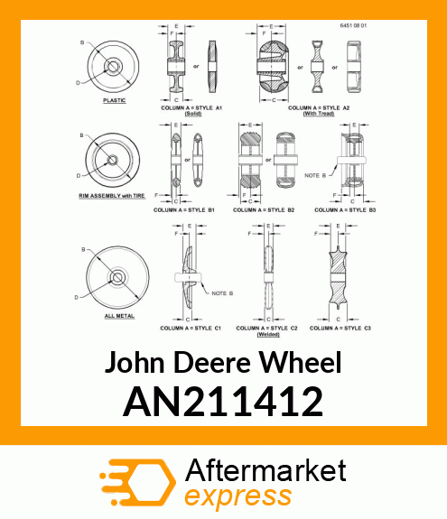 SERVICE PRESSWHEEL, SPLIT 9400 AN211412