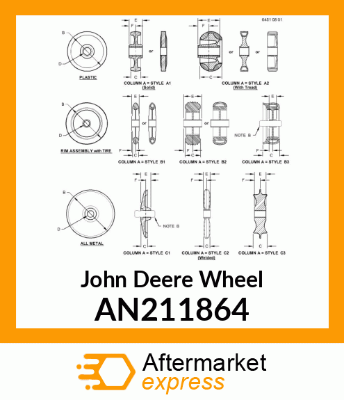 WHEEL ASSY AN211864