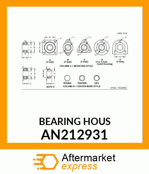 BEARING ASSY FERTILIZER SHAFT AN212931