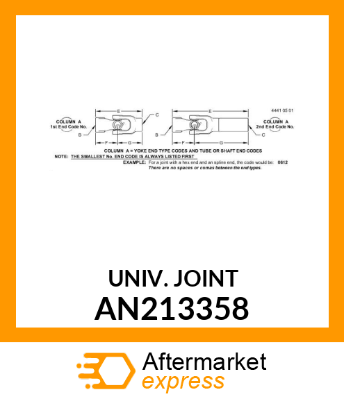 SHAFT ASSY, U AN213358