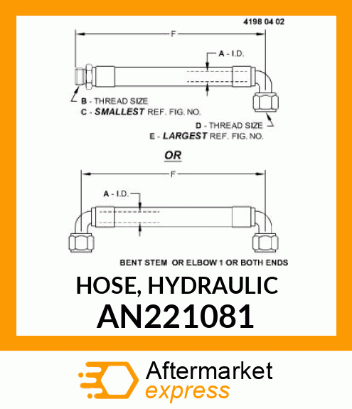 HOSE, HYDRAULIC AN221081