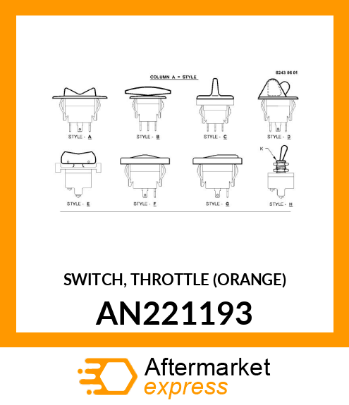 SWITCH, THROTTLE (ORANGE) AN221193