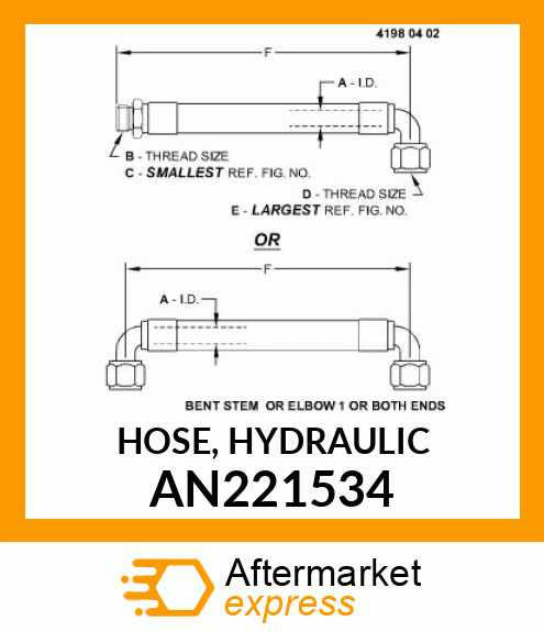 HOSE, HYDRAULIC AN221534