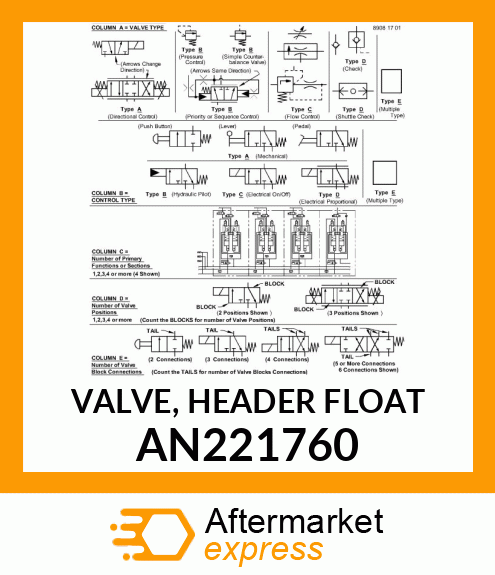 VALVE, HEADER FLOAT AN221760