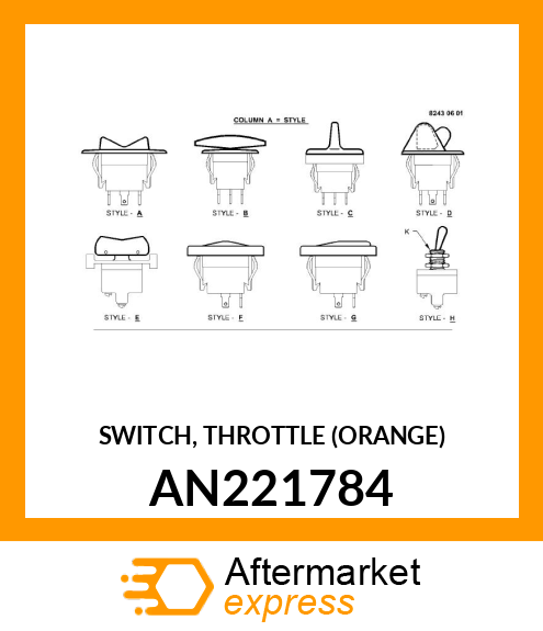 SWITCH, THROTTLE (ORANGE) AN221784