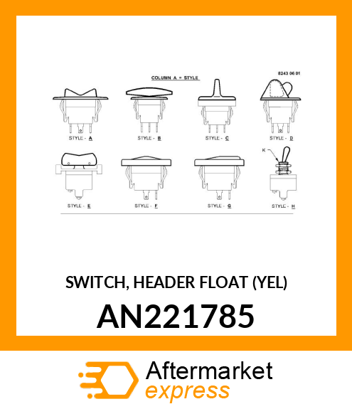 SWITCH, HEADER FLOAT (YEL) AN221785