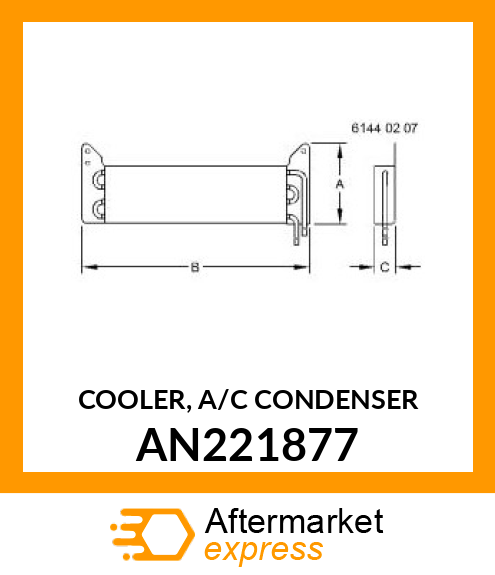 COOLER, A/C CONDENSER AN221877