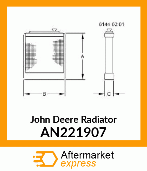 RADIATOR, ENGINE AN221907