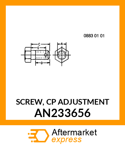 SCREW, CP ADJUSTMENT AN233656