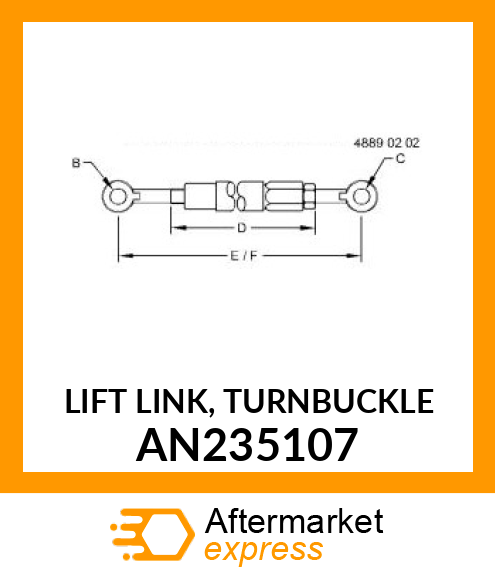 LIFT LINK, TURNBUCKLE AN235107