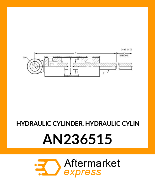 HYDRAULIC CYLINDER, HYDRAULIC CYLIN AN236515